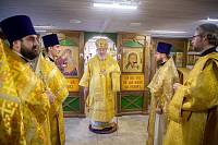 Архиерейское богослужение в Преображенском храме посёлка Загорянский 